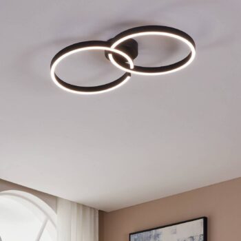 Armandolo LED stropné svietidlo, čierne, dĺžka 67 cm, CCT, RGB