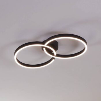 Armandolo LED stropné svietidlo, čierne, dĺžka 67 cm, CCT, RGB