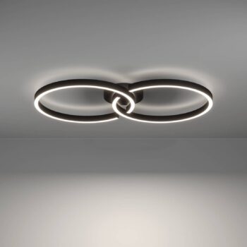 Armandolo LED stropné svietidlo, čierne, dĺžka 67 cm, CCT, RGB