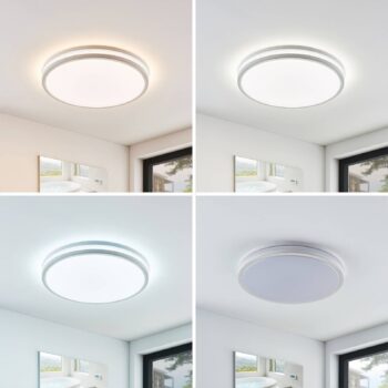 Arnim LED stropné svietidlo, biele, plast, Ø 49 cm, IP44
