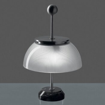 Artemide Alfa stolná lampa so skleneným tienidlom
