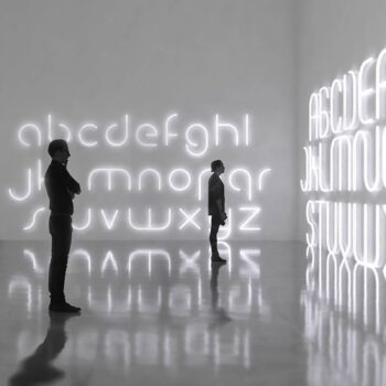 Artemide Alphabet of Light malé písmeno na stenu g