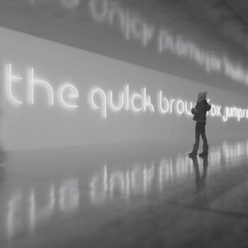 Artemide Alphabet of Light malé písmeno na stenu h