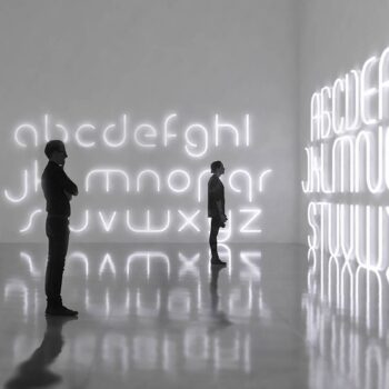 Artemide Alphabet of Light malé písmeno na stenu l