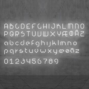 Artemide Alphabet of Light malé písmeno na stenu r