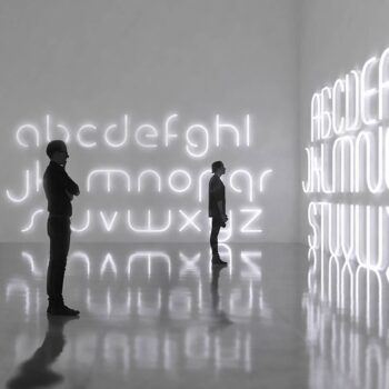 Artemide Alphabet of Light malé písmeno na stenu v