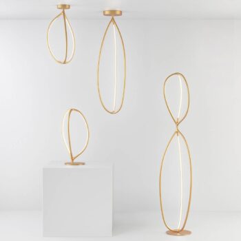 Artemide Arrival LED stojaca lampa, mosadz