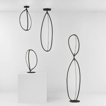 Artemide Arrival stropné svietidlo, App, čierna, 70 cm