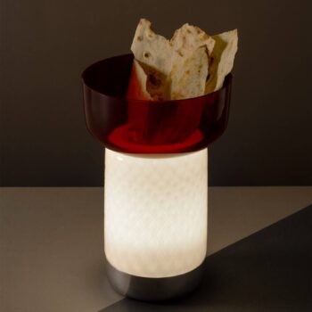 Artemide Bontà stolná LED lampa, červená miska