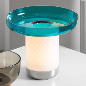 Artemide Bontà stolná LED lampa, tyrkysová doska