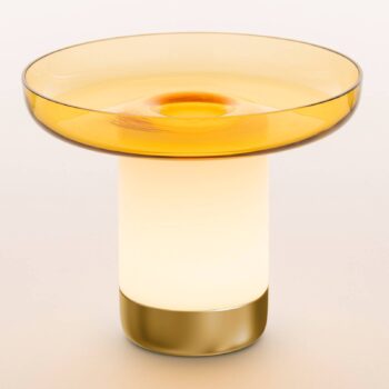 Artemide Bontà stolná LED lampa, žltá doska