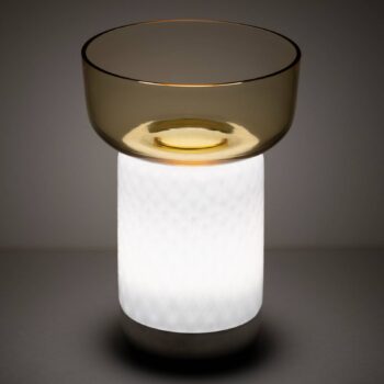 Artemide Bontà stolná LED lampa, žltá miska