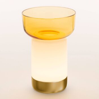 Artemide Bontà stolná LED lampa, žltá miska