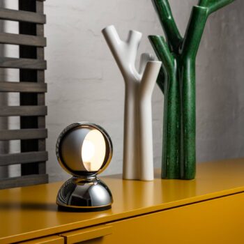 Artemide Eclisse stolná lampa, chrómová