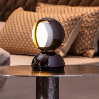 Artemide Eclisse stolná lampa, lesklá čierna