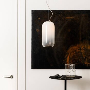 Artemide Gople Mini závesná lampa biela/strieborná