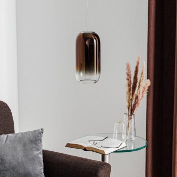 Artemide Gople Mini závesná lampa bronz/strieborná