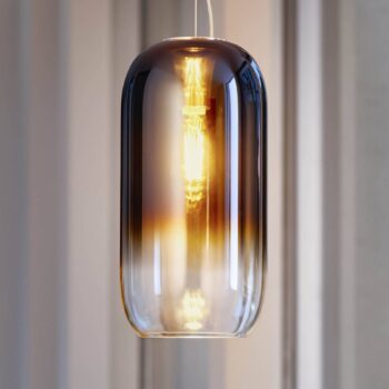 Artemide Gople Mini závesná lampa, modrá/čierna