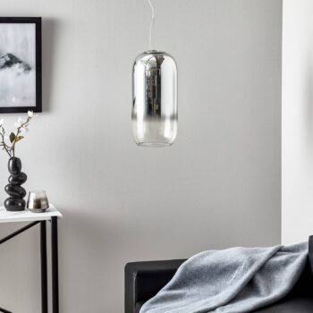 Artemide Gople sklenená závesná lampa Ag/striebro