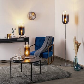 Artemide Gople stolová lampa modrá/strieborná