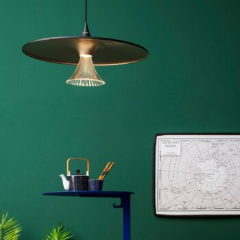 Artemide Ipno LED závesná lampa, čierno-zlatá