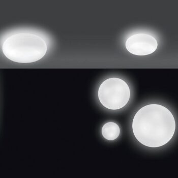 Artemide Itka sklenená nástenná lampa IP65 Ø50cm