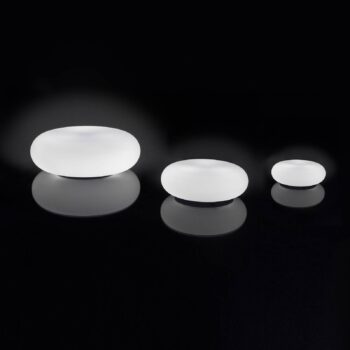 Artemide Itka stolná lampa, sklené tienidlo Ø20cm