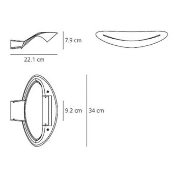 Artemide Mesmeri - dizajnové nástenné svetlo, biele