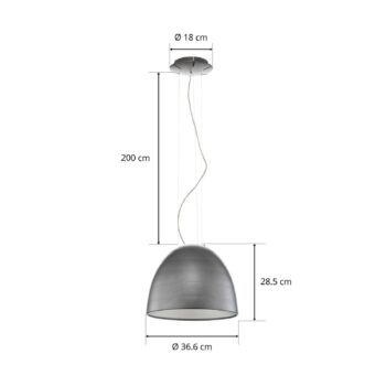 Artemide Nur Mini závesná lampa antracitová