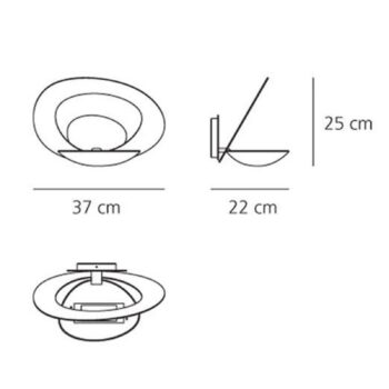 Artemide Pirce nástenné svetlo biela