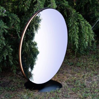 Artemide Se|eS stojacie LED zrkadlo čierna 73 cm