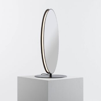 Artemide Se|eS stojacie LED zrkadlo čierna 73 cm
