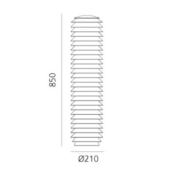 Artemide Slicing chodníkové LED svietidlo, 85 cm