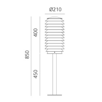 Artemide Slicing stojaca LED lampa, IP65, 85 cm