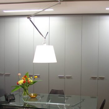 Artemide Tolomeo závesné svietidlo decentrálne pergamenové