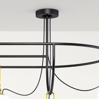 Artemide nh S5 sklenená závesná lampa, šesť svetiel