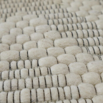 Asra, Kusový ručne tkaný koberec Woolen 5 White, 150x240, biela, obývacia izba