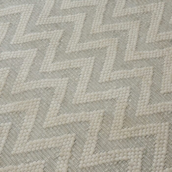 Asra, Kusový ručne tkaný koberec Woolen 5 White, 150x240, biela, obývacia izba