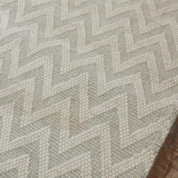Asra, Kusový ručne tkaný koberec Woolen 5 White, 150x240, biela, obývacia izba