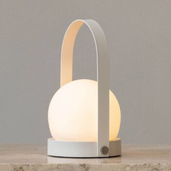 Audo Carrie LED lampa s batériou IP44, biela