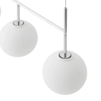 Audo, TR Bulb Frame, závesné svietidlo, 4-pl. svetlá, oceľovo sivá/biela