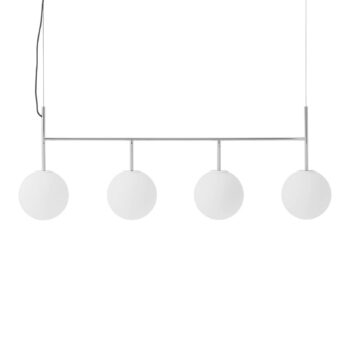 Audo, TR Bulb Frame, závesné svietidlo, 4-pl. svetlá, oceľovo sivá/biela