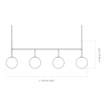 Audo TR Bulb LED svietidlo 4-pl. čierna/opál matná