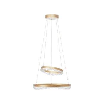 Aurora LED závesné svetlo, zlatá farba, Ø 30 cm, hliník, CCT