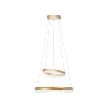 Aurora LED závesné svetlo, zlatá farba, Ø 30 cm, hliník, CCT