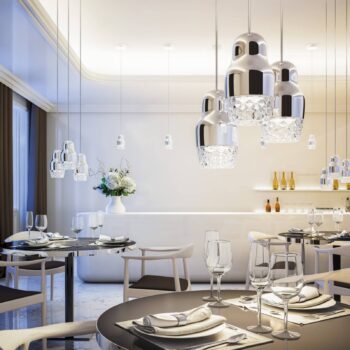 Axolight Fedora LED závesné svietidlo chróm 3pl