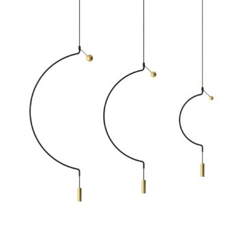 Axolight Liaison M1 lampa čierna/zlatá 46 cm