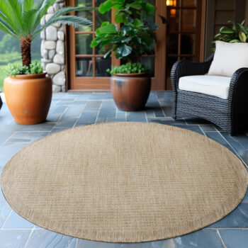 Ayyildiz AKCIA: 120x120 cm Kusový koberec Giza 1410 Beige kruh - 120x120 cm