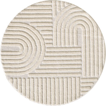 Ayyildiz Kusový koberec Art 1121 Cream kruh - 80x80 cm