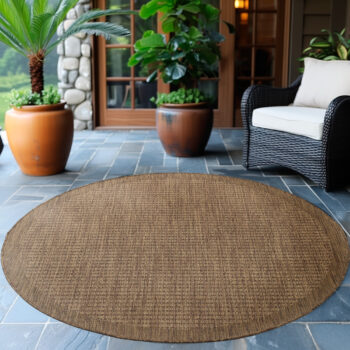 Ayyildiz Kusový koberec Giza 1410 Brown kruh - 160x160 cm